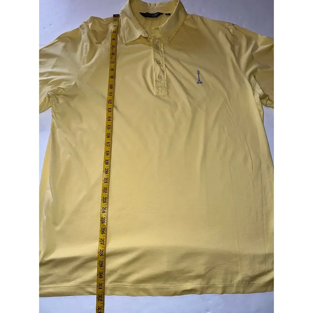 Polo Golf Ralph Lauren Shirt Mens Yellow XL Short Sleeve Lamp Post Collection